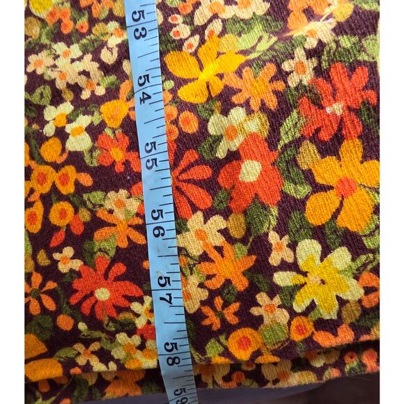 Vtg Handmade Womens Small Floral Fall Dress Floor Long Tall Prairie Boho Nature - Picture 2 of 10